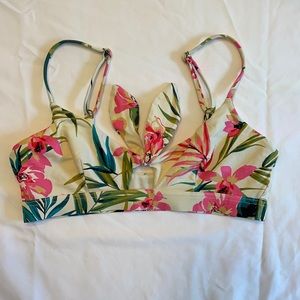 Floral bikini top